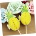 OHPHCALL 10 PCS cake decorations wedding decoration cake toppers hawaiian decor cupcake sticks cupcake topper decorations cupcake pick sticks cupcake picks paper cup 3d props Wooden medium Yellow - Buy Online on GoSupps.com