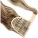 17" Long Curly Wavy Wrap Around Ponytail Clip in Hair Extensions One Piece Hairpiece Magic Tape in Pony Tail Extension for Women Light Brown & Ash Blonde - Buy Online on GoSupps.com
