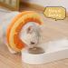 ANWA Adjustable Cat Cone Collar | Soft Recovery Collar for Kittens Medium (7-18 lbs) | Cute Cat Cones After Surgery in Orange - Buy Online on GoSupps.com