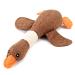 Cccompany dog toys duck squeaking dog toys plush filled goose puppy dog chewing toys for small and medium -sized dogs brown