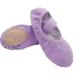 Seaur ballet shoes girls glitter sequin/satin ballet snaps leather sole ballet dance shoes for children - 23-35 EU 27 EU D02 canvas purple