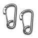 2 Pieces Stainless Steel 316 Spring Hook Carabiner 3/8" (10mm) Marine Grade Safety Clip