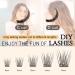 Buy Individual Eyelash Clusters - Natural D Curl 12mm Segments for DIY Extensions | Quewel Eyelashes - Buy Online on GoSupps.com