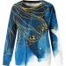 DUOWEI Tall Women's Print Sweatshirt Pullover - Comfy O Neck Sweater for Women - C-blue Large - Buy Online on GoSupps.com