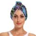 Rainbow Jellyfish Hair Towel 2 Pack Super Absorbent Hair Drying Towel Quick Dry Hair Turbans Head Towel with Button Twisty Wrap for Women Girls