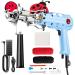Tufting Gun  Rug Tufting Gun Cut Pile Loop Pile 2 in 1  Riiai AK-III Pro Tufting Gun Kit with Speed Adjustable  Feels Lighter More Safer Fashion Design Low-Maintenance  Beginners Recommend(Baby Blue)