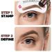 Medium Brown Eyebrow Stamp Stencil Kit with 34 Reusable Stencils - Waterproof & Long-Lasting - Buy Online on GoSupps.com