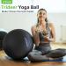 Trideer Extra Thick Yoga Ball Exercise Ball - 5 Sizes for Balance, Stability, Pregnancy - Heavy Duty Swiss Ball for Physical Therapy - Quick Pump Included - Black (L 23-26 inches/58-65cm) - Buy Online on GoSupps.com