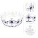 Beaupretty Baroque Bride Crown - Blue Silver Rhinestone Queen Tiara for Wedding - Buy Online on GoSupps.com