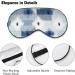 Light-Blocking Denim Patchwork Sleep Mask for Women | Comfortable Adjustable Blue & White Eye Cover for Men | Soft Blindfold Sleeping Mask - Buy Online on GoSupps.com
