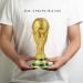LNGODEHO 2022 World Cup Qatar Replica Trophy in Display Case, Resin Sculpture, Own a World Soccer's Biggest Prize (10.6 inch)