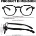 FEISEDY Blue Light Blocking Glasses for Men & Women - Retro Round Square Frames | B2928 Black 50mm - Buy Online on GoSupps.com
