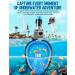 Full Face Snorkel Mask for Adults - Anti-Fog Diving Gear with Safety Breathing System and 180 Panoramic View - Blue S/M - Buy Online on GoSupps.com