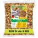 Tamy soldier flying larvae dried 500g (3.2 -liter) Hermetia bird feed fish feed turtle feed hedgehog feed reptile lining Black Soldier Fly Protein and Fatreich 500 g (1 Pack)