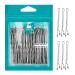 JIRIS Bobby Pins 100Count 2Inches Silver Hair Pins Hairpins with Bag for Women Lady Girls Kids Hair Pin Invisible Wave Bobby pin Barrette Hair Clips Bulk Hair Accessories (Silver)