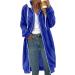 Buy Hanxiulin Fleece Jacket for Women - Oversized Plush Hoodie Warm Long-Sleeved Outdoor Coat - 4XL Blue - Buy Online on GoSupps.com