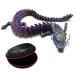 1PCS 3D Printed Dragon Aquarium Decorations Ornaments Landscape Fully Articulated Crystal Dragon Toy Flexible Joint Dragon Executive Desk Toy Home Office Decoration