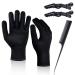 Heat Gloves for Hair Styling, IKOCO 2Pcs Curling Iron Gloves Heat Proof Glove Mitts for Hair Styling Flat Iron and Curling Wand Hot-Air Brushes