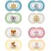 MAM - original pacifier trend 6+ months (2 pieces) random color - symmetrical and anatomical silicone pacifier - baby pacifier with transport box and sterilization box