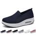 GEOBY Women's Orthopedic Sneakers Slip-On Light Air Cushion Orthopedic Sneakers Women Casual Walking Sneaker Orthopedic Arch Diabetes Support 2023 (Blue 9.5-10) Blue 9.5-10