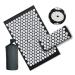 Dunlap massage cushion acupuncture massage cushion yoga matte acupressure relieve the burden on and ischias pain mat/relax neck pillow massage pad massage pillow (size: 3pcs-black)