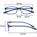 PROFLEX BluOptix Blue Light Blocking Computer Reading Glasses - Lightweight, Flexible, Scratch-Resistant, Unisex - Available in Various Dioptres - Blue 2.0 - Buy Online on GoSupps.com