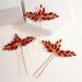 BERYUAN Wedding Red Crystal Rhinestone Hair Pins Teardrop Rhinestone Wedding Headband Rhinestone Hair Pins Silver Gold Bridal Hair Piece for Brides Bridesmaid Girls (RED) - Buy Online on GoSupps.com