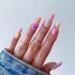 6 Pack Press On Nails Set - Medium Almond Design Fake Nails with Adhesive & Nail File - Buy Online on GoSupps.com