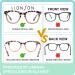LianSan Bifocal Reading Glasses for Women - Stylish Top Clear Blue Light Blocking Readers Pink Tortoise Spring Hinge - 1.50 Magnification - Buy Online on GoSupps.com