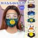 ZLUU 5PCS Halloween Adults Protective Face Mask Personalized Patterns Face Cover Safe Skin Friendly Face Sheild Washable Reusable Halloween Adult Reusable Protect Face Mask with Detachable Eyes Shield - Buy Online on GoSupps.com