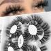 8D Fluffy Dramatic Faux Mink False Eyelashes - 9 Pairs, 21MM Long Thick Volume Crossed Fake Lashes Pack - Buy Online on GoSupps.com