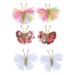 MERRYHAPY 3 Pairs Mini Hair Clip for Kids Butterfly Hair Pin 90s Hair Accessories Trendy Decor Hair Decorations Toddler Hair Accessories Hair Clips Baby Fabric Flash Issue Card
