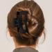 Matte Square Claw Clips 3.5 Inch - Strong Hold Non-Slip Hair Clamps for Women Girls - Set of 2 Black Medium Hair Styling Accessories - Buy Online on GoSupps.com