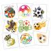 Metker Soccer Sports Waterproof Temporary Tattoos 140 Piece Individual Temporary Tattoo Stickers for Adults Kids Soccer Fans Perfect for Soccer Parties  Group Events Soccer Face Stickers Gift Bag Fillers Soccer Theme Bir...