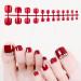 48PCs False Nails Tips Kit - Artificial Fake Toenails & Fingernails with Double-Sided Glue Stickers (Red & Black) | International Shipping - Buy Online on GoSupps.com