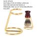 Buy Sustainable Golden Alloy Razor-Plane Stand for Men | Small Powerful & Versatile Shaving Brush Storage - Buy Online on GoSupps.com