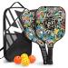 VINSGUIR Pickleball Paddles Set, USAPA Approved Pickleball Set of Rackets and Pickleballs Balls, Pickleball Rackets with Lightweight Carrying Bag for Beginners & Pros Cartoon Doodle