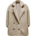 Shop Hanxiulin Oversized Plush Jacket for Women | Warm Windproof Winter Coat | Thick Lined Fleece in Khaki - Sizes Up to 3XL - Buy Online on GoSupps.com