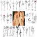 VIWIEU Realistic Temporary Tattoos Flower Butterfly Daisy Bird Inspiration Sayings Body Art for Adult Women Girls 15 Sheets  Waterproof Finger Hand Arm Chest Shoulder Clavicle Lower Back Body D cor