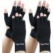 2 Pairs Arthritis Gloves  Compression Gloves for Women Men  Relieve Arthritis  Rheumatoid  Osteoarthritis  Carpal Tunnel Pain  Anti-Slip Fingerless Gloves for Hand Support (Pure Black+Pure Black L) Pure Black(1pair)+pure...