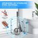 IXO Toilet Brush and Holder 2 Pack - 304 Stainless Steel, Extended Comfortable Handle, Durable Bowl Brush for Bathroom - Silver - Buy Online on GoSupps.com