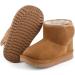 MK MATT KEELY Baby Winter Shoes - Kids Boy Girl Warm Snow Boots - Toddler Unisex Plush Booties - 6 UK Child - Brown - Buy Online on GoSupps.com