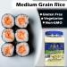 Golden Crown Sushi Rice 32 Oz - Premium Quality, Non-GMO, Gluten-Free Medium Grain Rice - Sweet, Fragrant, and Flavorful - Ideal for Vegetarian Daily Meals - Buy Online on GoSupps.com