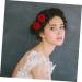 Beaupretty Retro Hair Needles - 4PCS Rose Flower Headwear | Beautiful Red Hairpins for Women - Bridal Hair Accessories - Buy Online on GoSupps.com