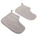 POPETPOP 1 Pair Wax Therapy Warm Foot Cover Paraffin Wax Skin Cover Moisturizer Foot Socks Paraffin Wax Foot Wraps Wax Gloves Paraffin Wax Foot Cover Paraffin Heated Foot Booties Spa Cotton 28X20X0.9CM Grey