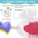 Kids U Shaped Cartoon Training Toothbrush | Age 2-6 | Food Grade Soft Silicone | 360 Oral Teeth Cleaning Design | Blue - Buy Online on GoSupps.com