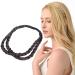 DIGUAN Double Three Strand Synthetic Hair Braided Headband Hairpiece Extension Women Girl Beauty accessory (Dark Brown)