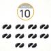 Adhesive Anti-Slip Eyeglasses Nose Grips - 10 Pairs (Black) | Comfortable Nose Support Pads - Buy Online on GoSupps.com
