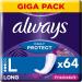 Always Dailies Protect Slip performances women long (64 tie) gigapack with fresh fragrance breathable flexible 64 pieces (1 Pack) New