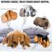 Pupteck Double-Sided Non-Slip Dog Socks for Hardwood Floors - 3 Pairs Anti-Shedding Pet Grip Socks with Adjustable Straps, Medium, Pack of 6, Grey - Buy Online on GoSupps.com